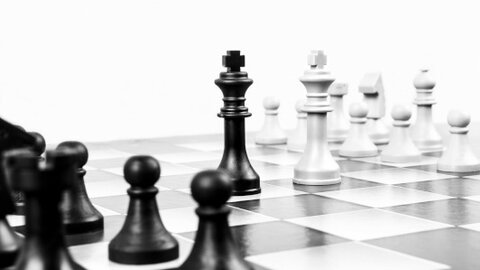 Particolare di una partita a scacchi