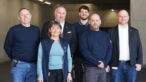 Roland Rügge, Eliane Weishaupt, Siegfried Dubacher, Mauro Stingelin, René Daniel und Adrian Spiak.