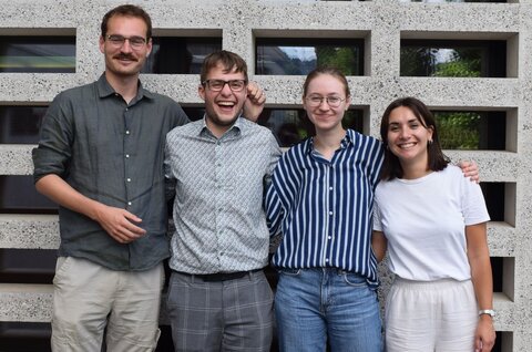Léonard Euler, Gabriel Baal, Dorit Jakobovits et Greta Agliati.