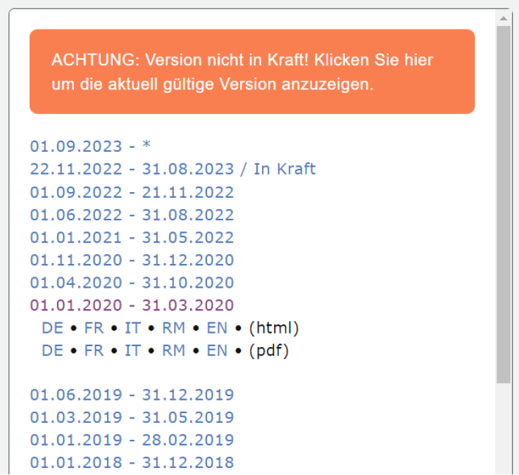 Wichtiger Hinweis Entscheiddatenbank